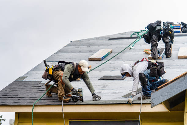 Professional Gutter Installation technician working in Solebury, PA